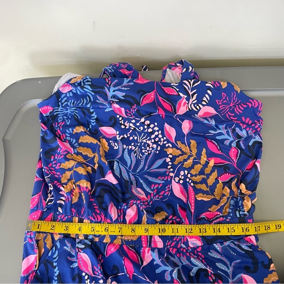NWT Lilly Pulitzer Women’s Wyota Jumpsuit Borealis Blue Size XL - Picture 12 of 15